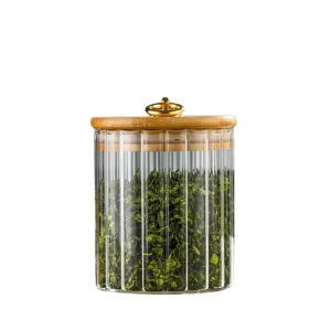 Glass Storage Jar with Sealed Bamboo Lid – Airtight Kitchen Canister for Grains, Coffee, Tea, Snacks & More - 550ml