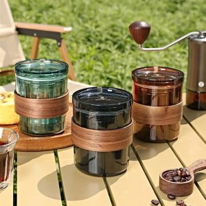 NADEnVIE 3-in-1 Hand Pour Coffee Pot Filter Cup Set – Portable & Stylish Brewing