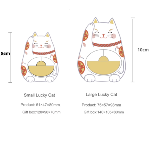 Lucky Cat Doorbell – Charming Magnetic Door Chime for Home & Shop Entrances - D10 cm