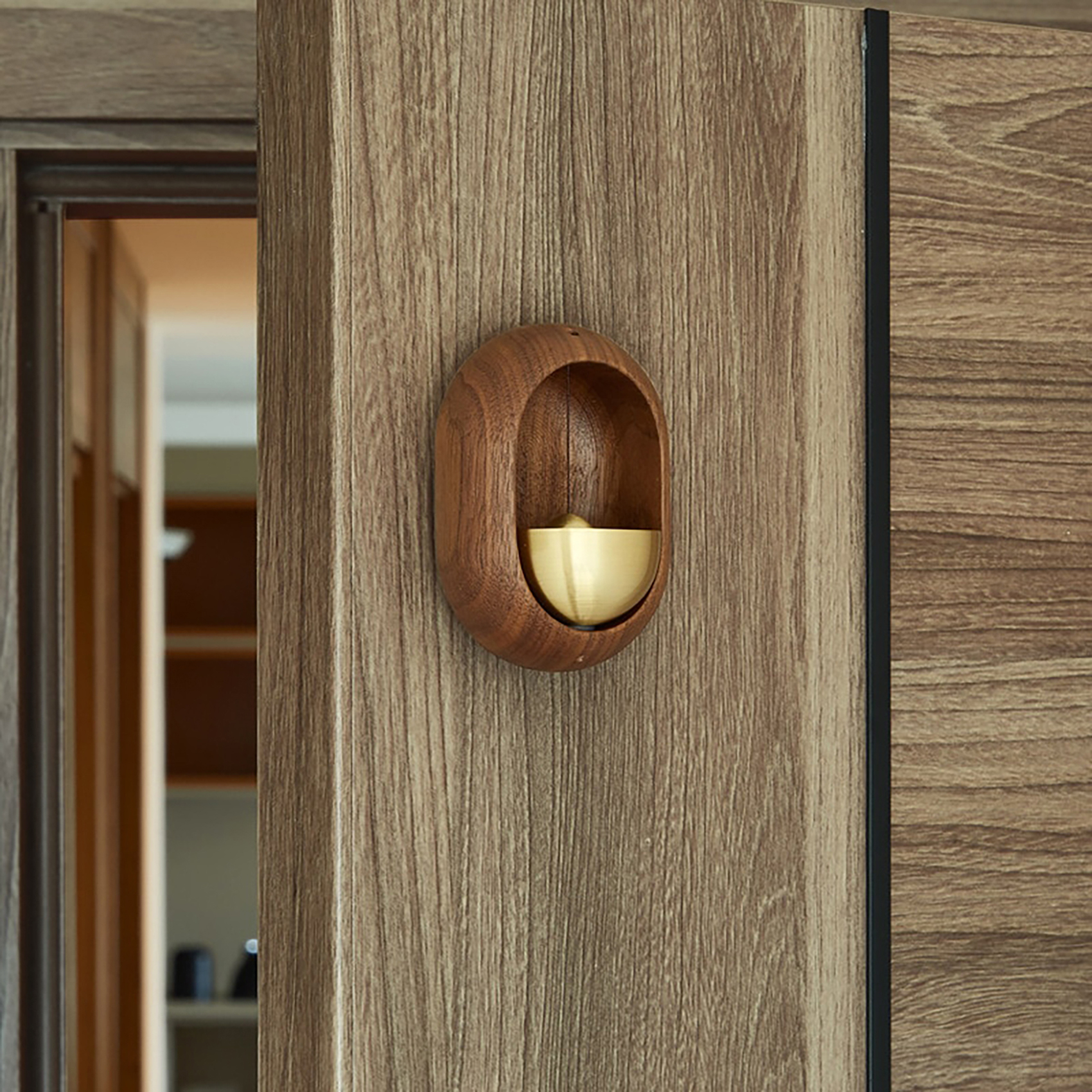 Handcrafted Wooden Doorbell – Elegant Wind Chime for Home & Shop Entrances